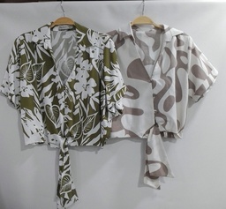 [TT25013864] 01JCM02448  BL BRENDA ESTAMPADA ESCOTE EN V AMARRE